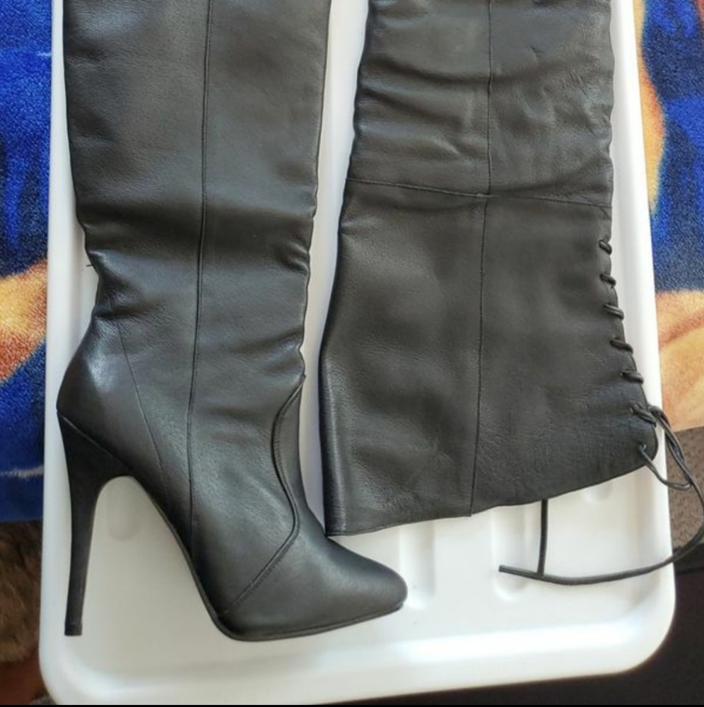 Ellie TALL genuine pig leather boots